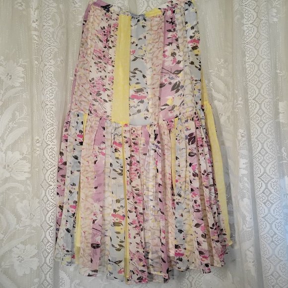 FRENCH CONNECTION Ezeke Mixed Media High Slit Maxi Skirt - Picture 3 of 11